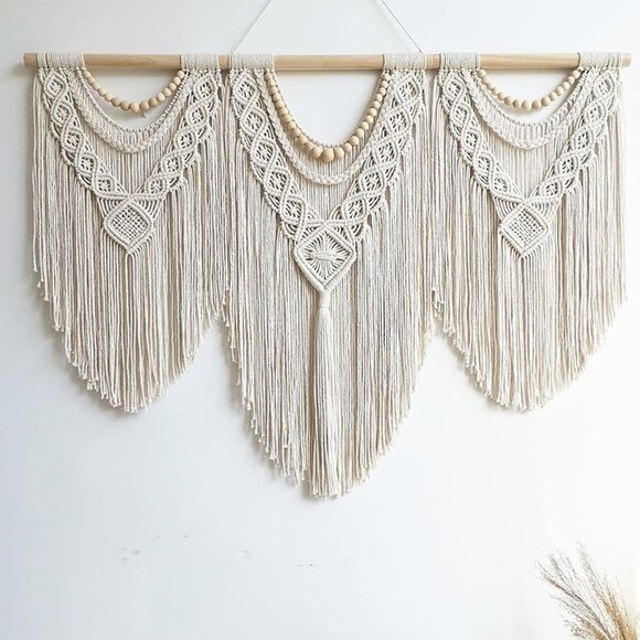 NEW large macrame wall hanging - Boho Tapestry Macrame Wall Decor Art - Picture 4 of 10